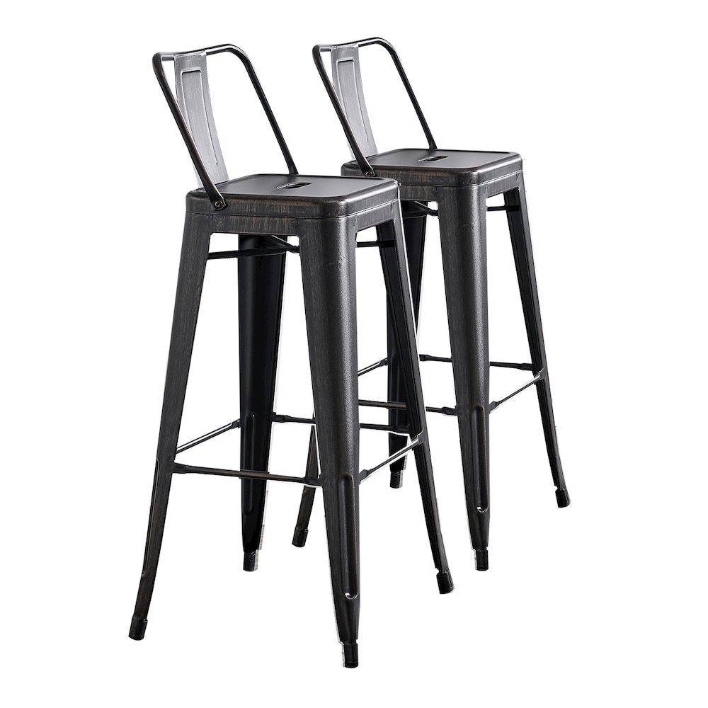 Modern Industrial Costal Metal Barstools. Picture 3