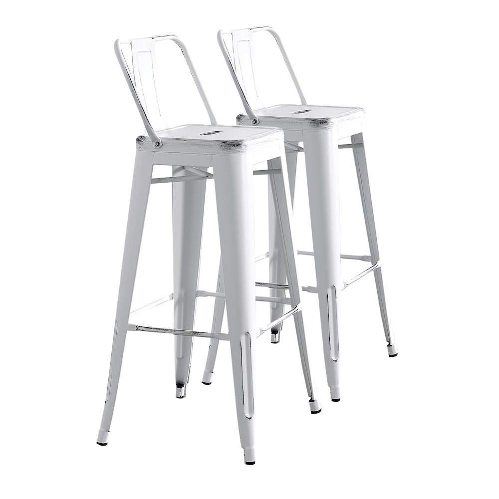 Modern Industrial Costal Metal Barstools. Picture 3