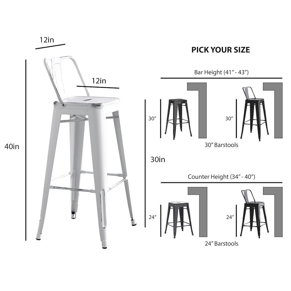 Modern Industrial Costal Metal Barstools. Picture 4