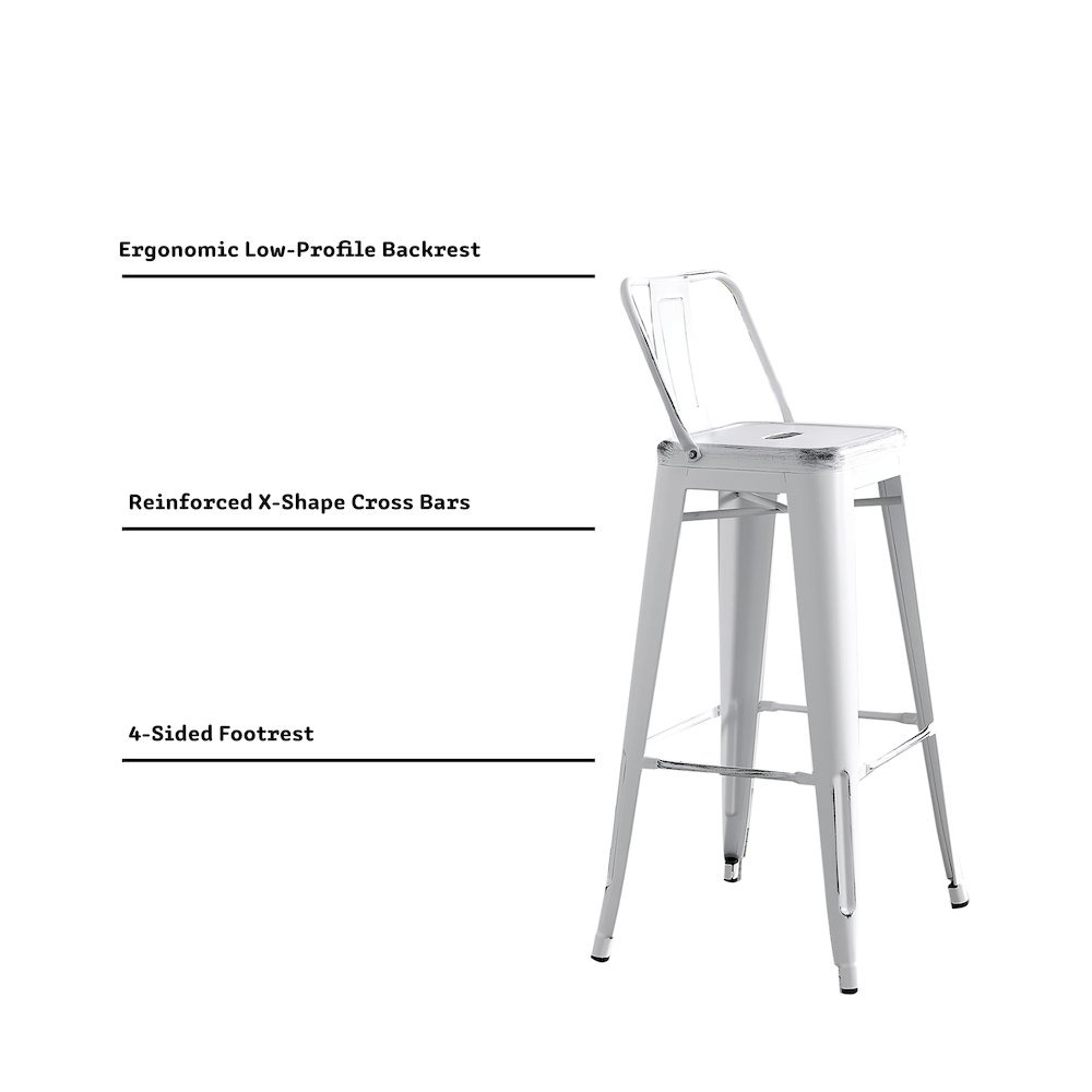 Modern Industrial Costal Metal Barstools. Picture 5