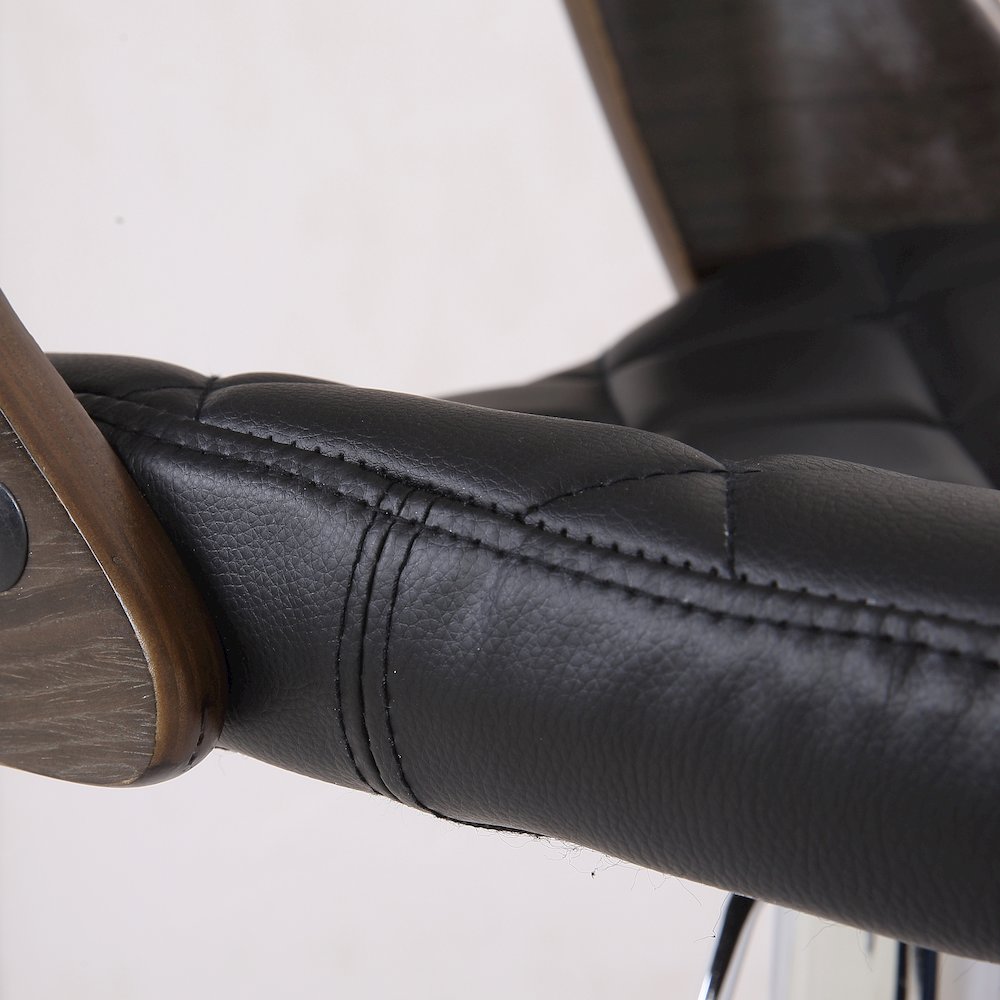 Bentwood Contemporary Modern Stylish Wood Back Adjustable Swivel Bar Stool. Picture 8