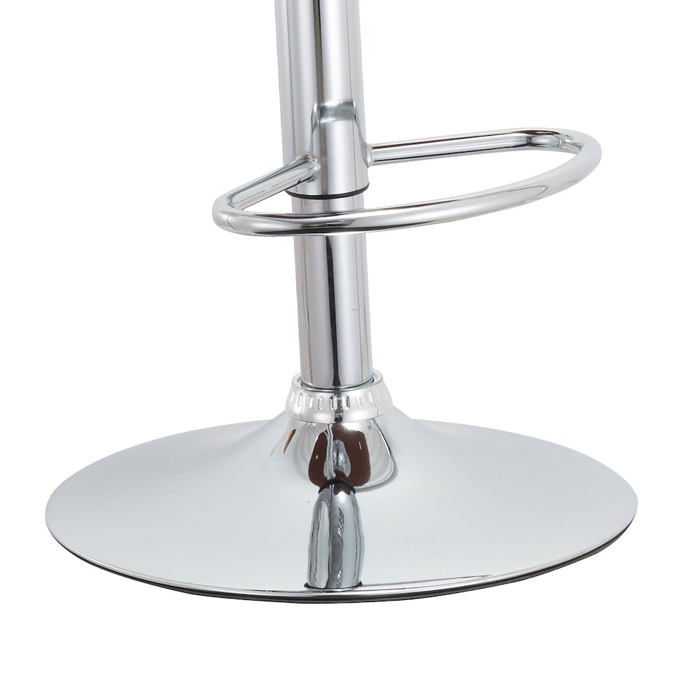 Contemporary Swivel Adjustable Barstool with Padded Seat and Back. Picture 2