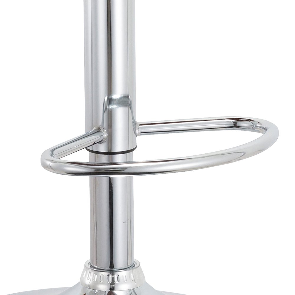 Contemporary Swivel Adjustable Barstool with Padded Seat and Back. Picture 3