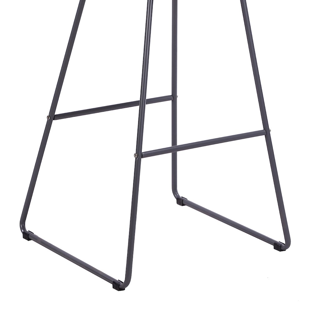 Nordic Bar Stool Bar Chair Wrought Iron Stool Modern Barstool, Set of 2, Grey. Picture 9
