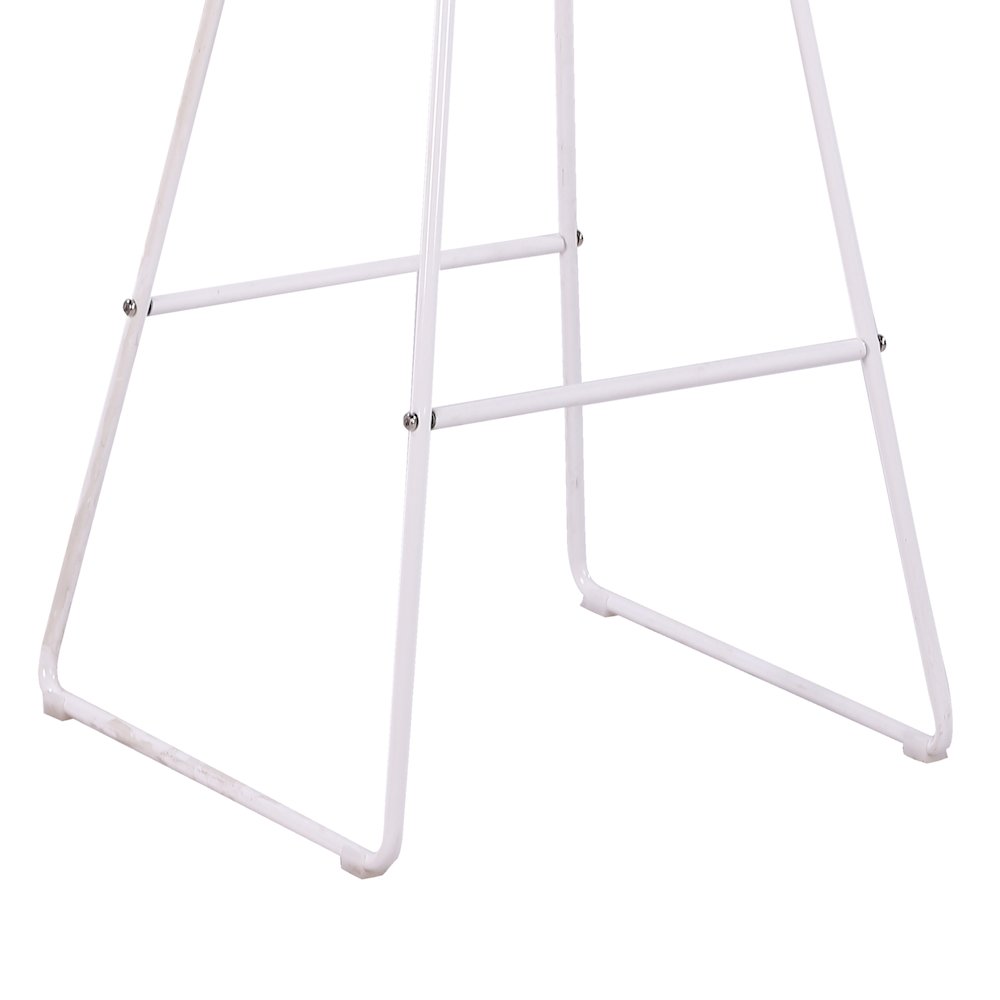 Nordic Bar Stool Bar Chair Wrought Iron Stool Modern Barstool, Set of 2, White. Picture 8