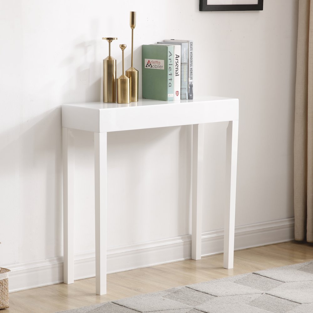 Modern Amy Console Table, Sofa Table, White. Picture 2