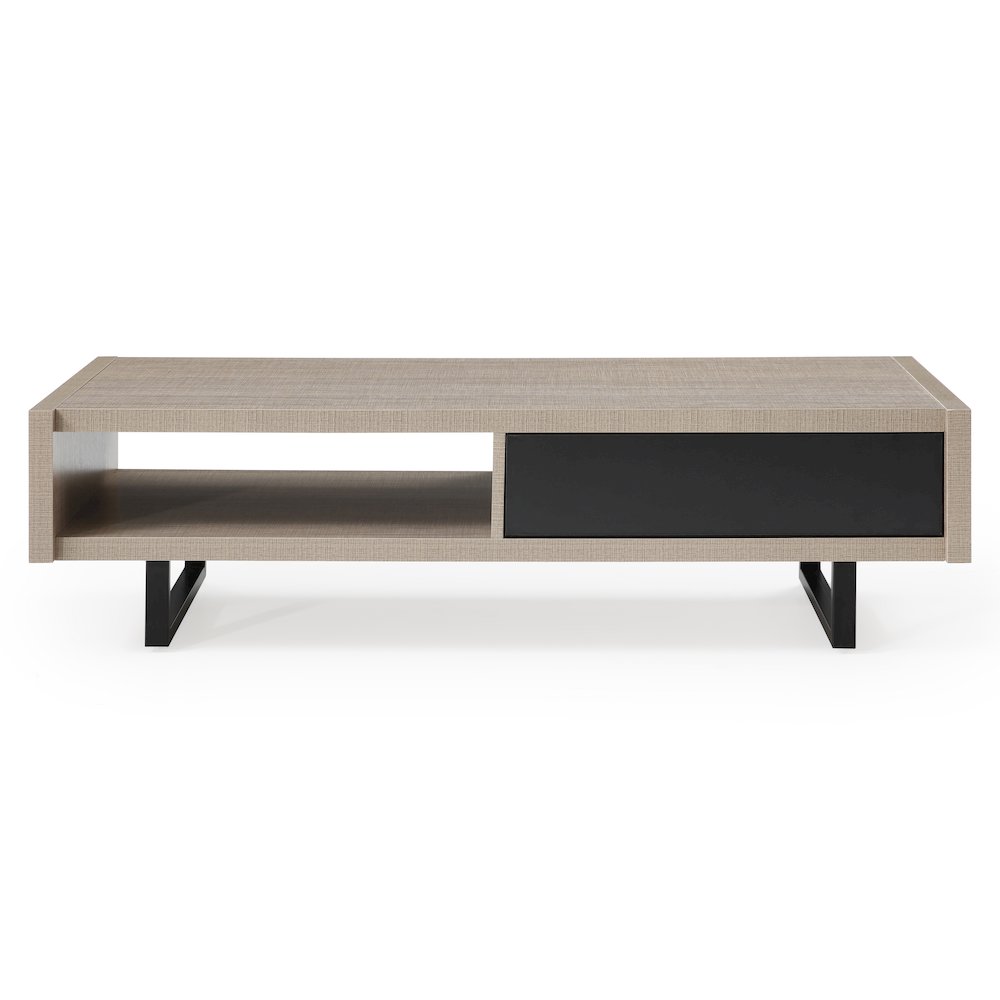 Mid-Century Modern Ash Living Room Coffee Table, Tan. Picture 4