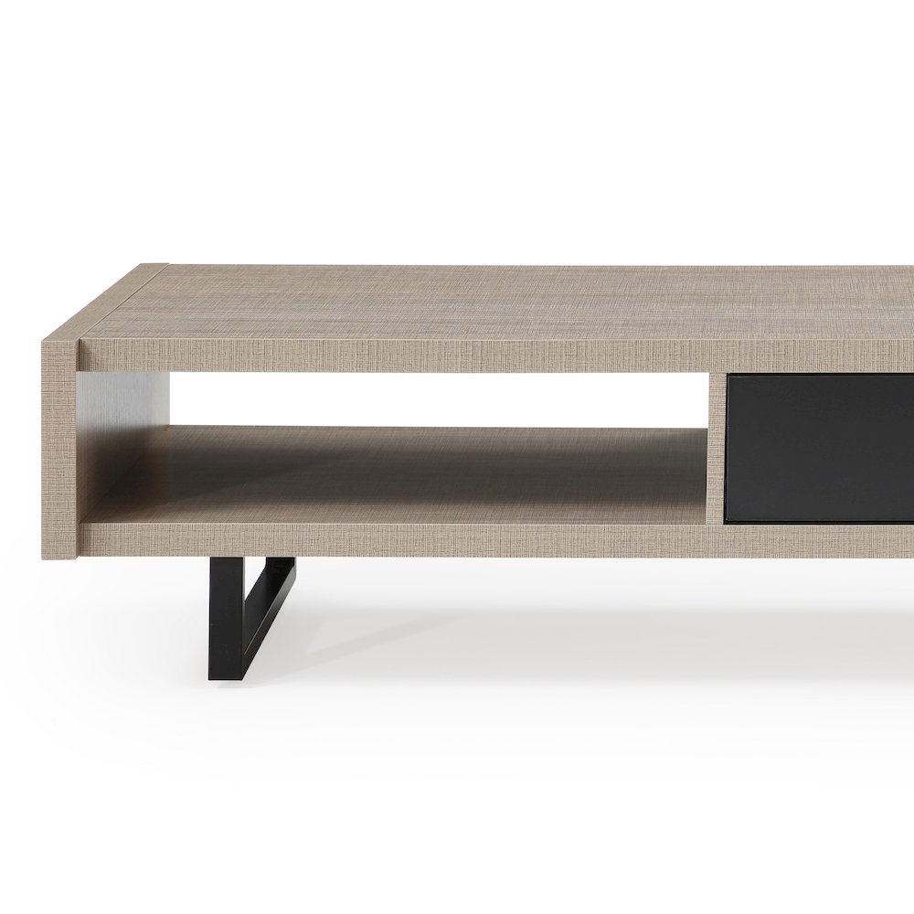 Mid-Century Modern Ash Living Room Coffee Table, Tan. Picture 8