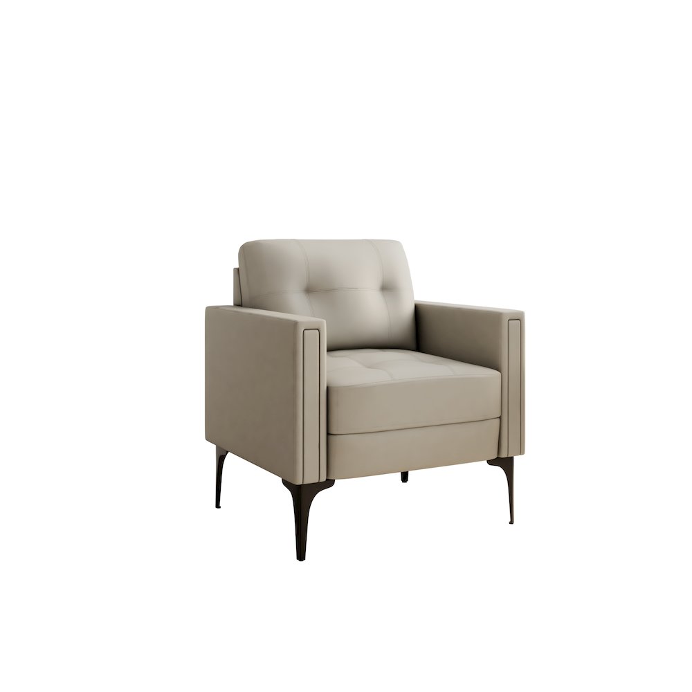 Contemporary Arm Chair, Beige. Picture 5