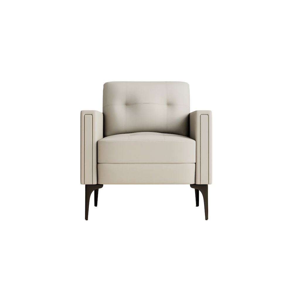 Contemporary Arm Chair, Beige. Picture 1