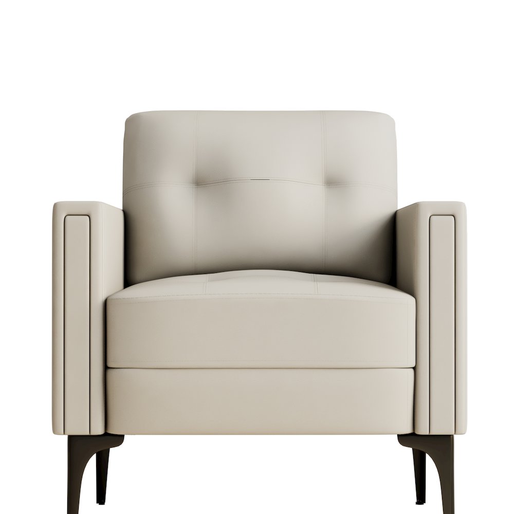 Contemporary Arm Chair, Beige. Picture 7