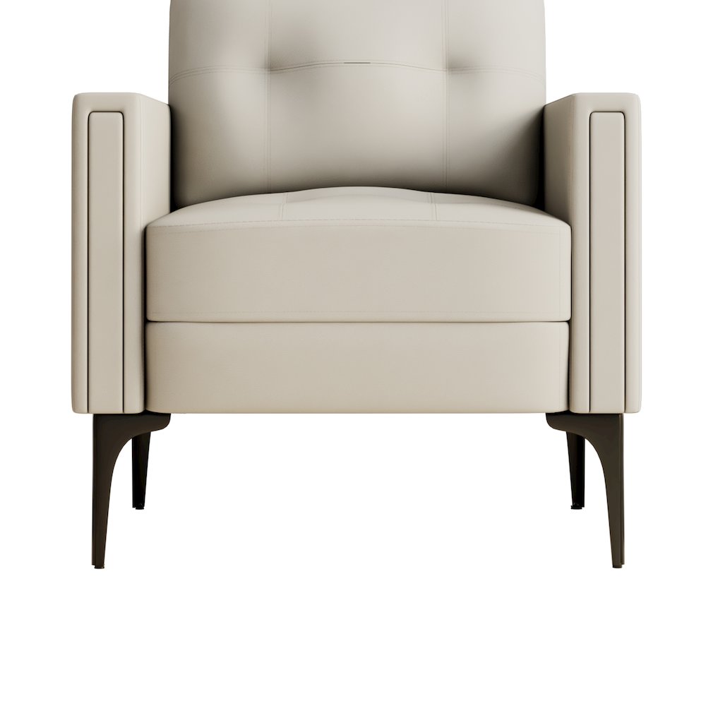 Contemporary Arm Chair, Beige. Picture 6