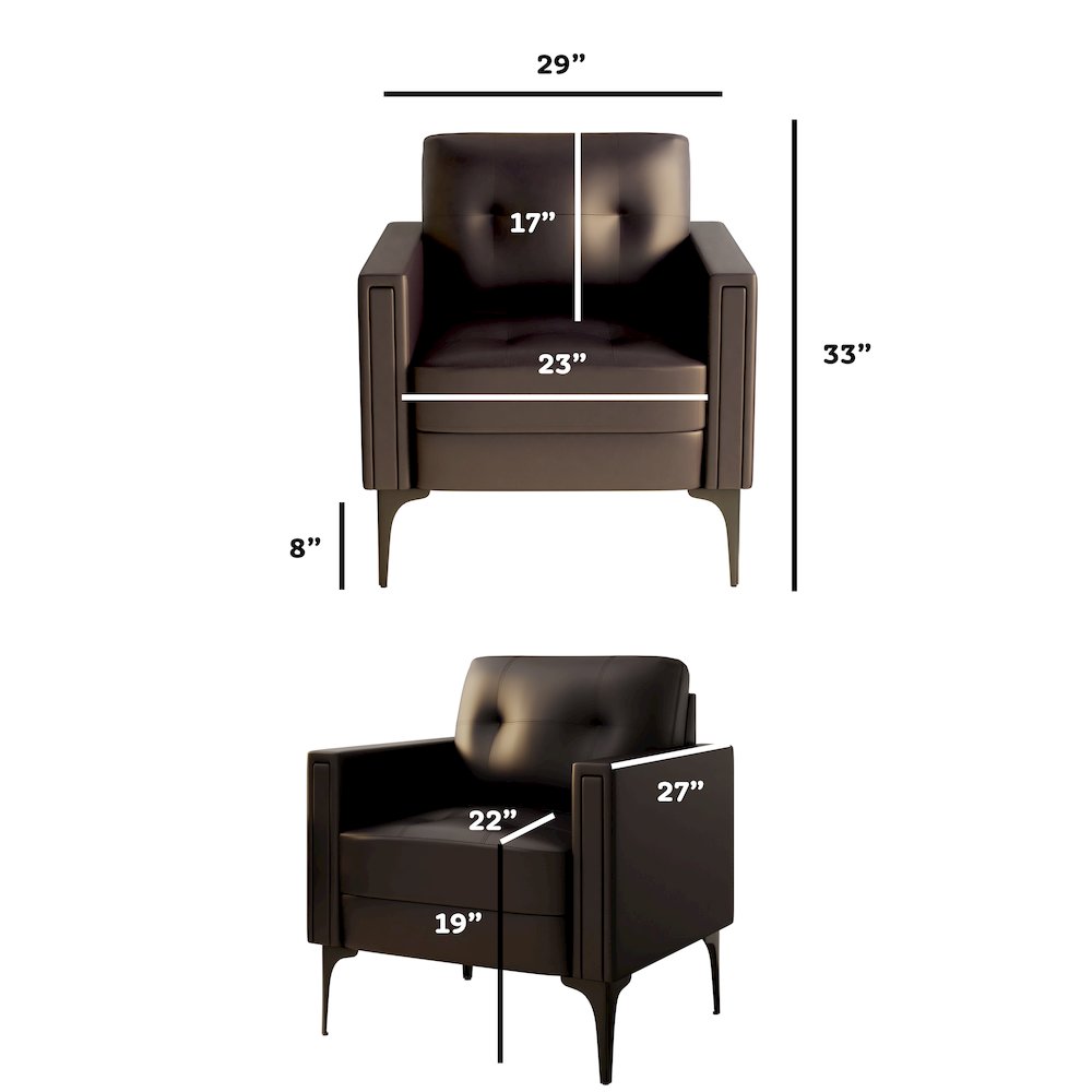 Contemporary Arm Chair, Brown. Picture 4