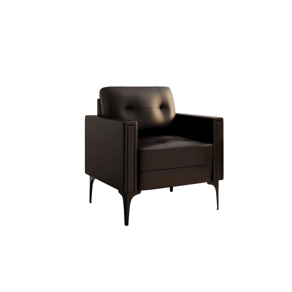 Contemporary Arm Chair, Brown. Picture 3