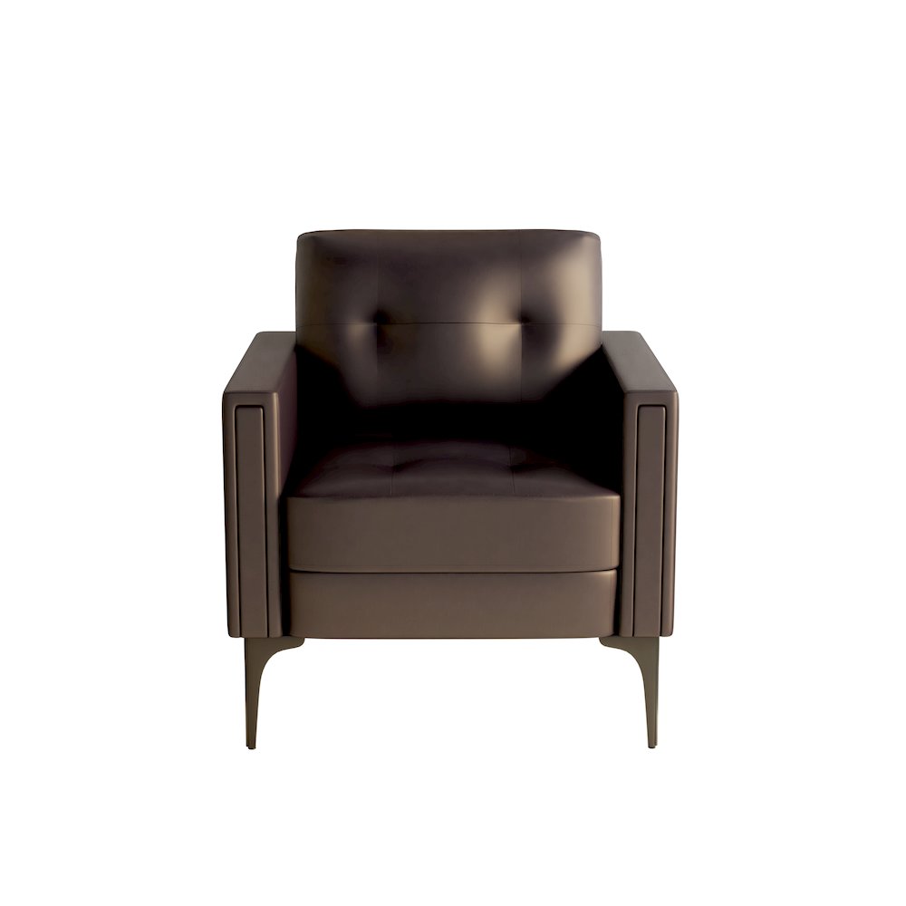 Contemporary Arm Chair, Brown. Picture 1