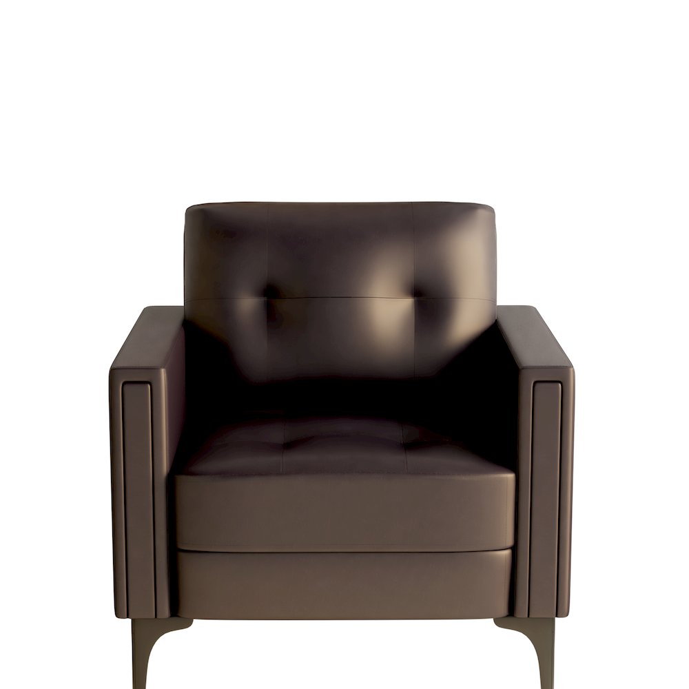 Contemporary Arm Chair, Brown. Picture 6