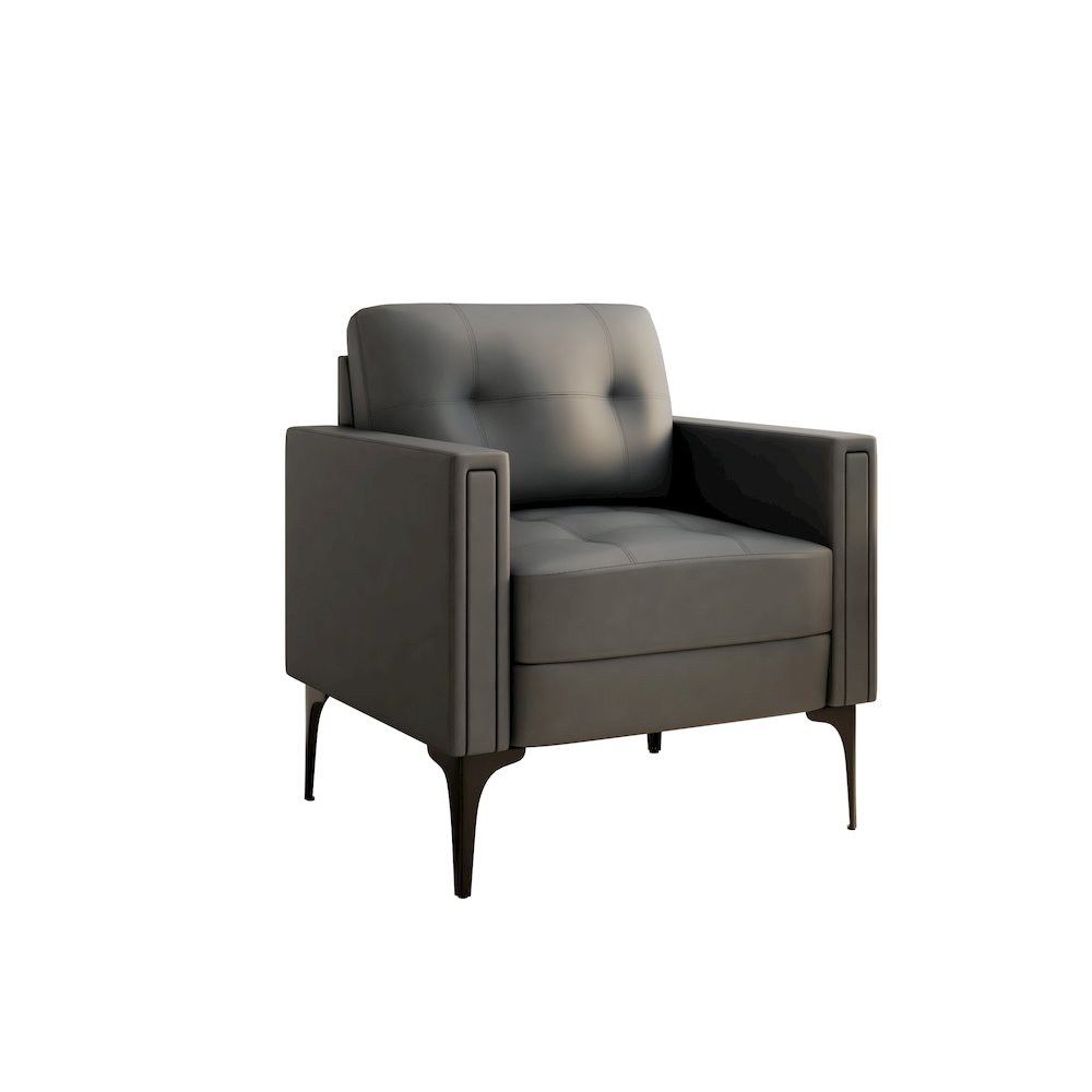 Contemporary Arm Chair, Gray. Picture 5
