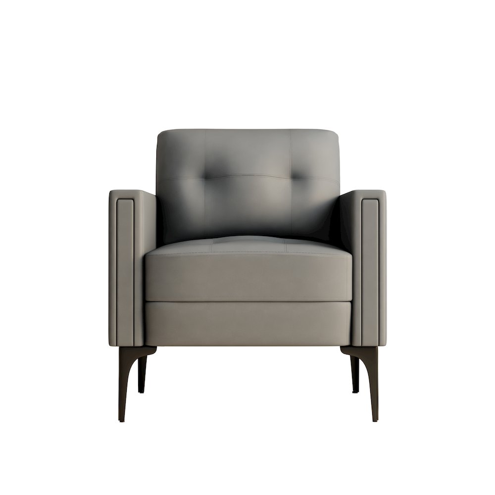 Contemporary Arm Chair, Gray. Picture 1