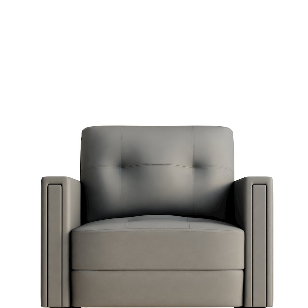 Contemporary Arm Chair, Gray. Picture 6