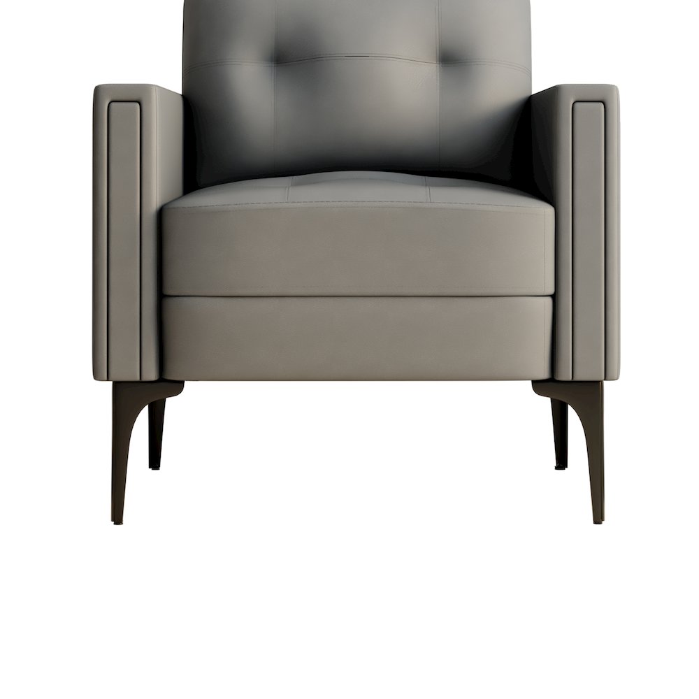Contemporary Arm Chair, Gray. Picture 7