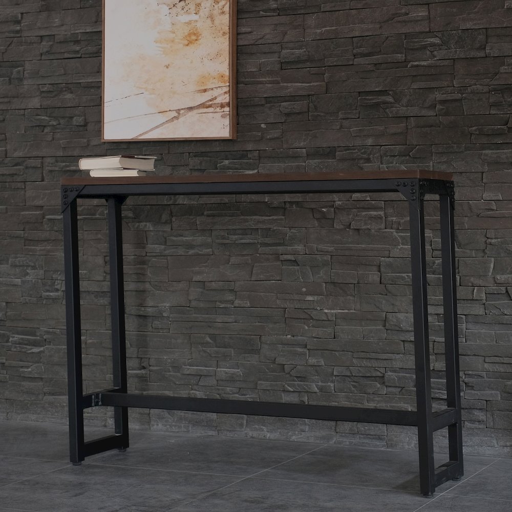Minimalist Contemporary Industrial Bar/Cocktail Logan Table. Picture 3