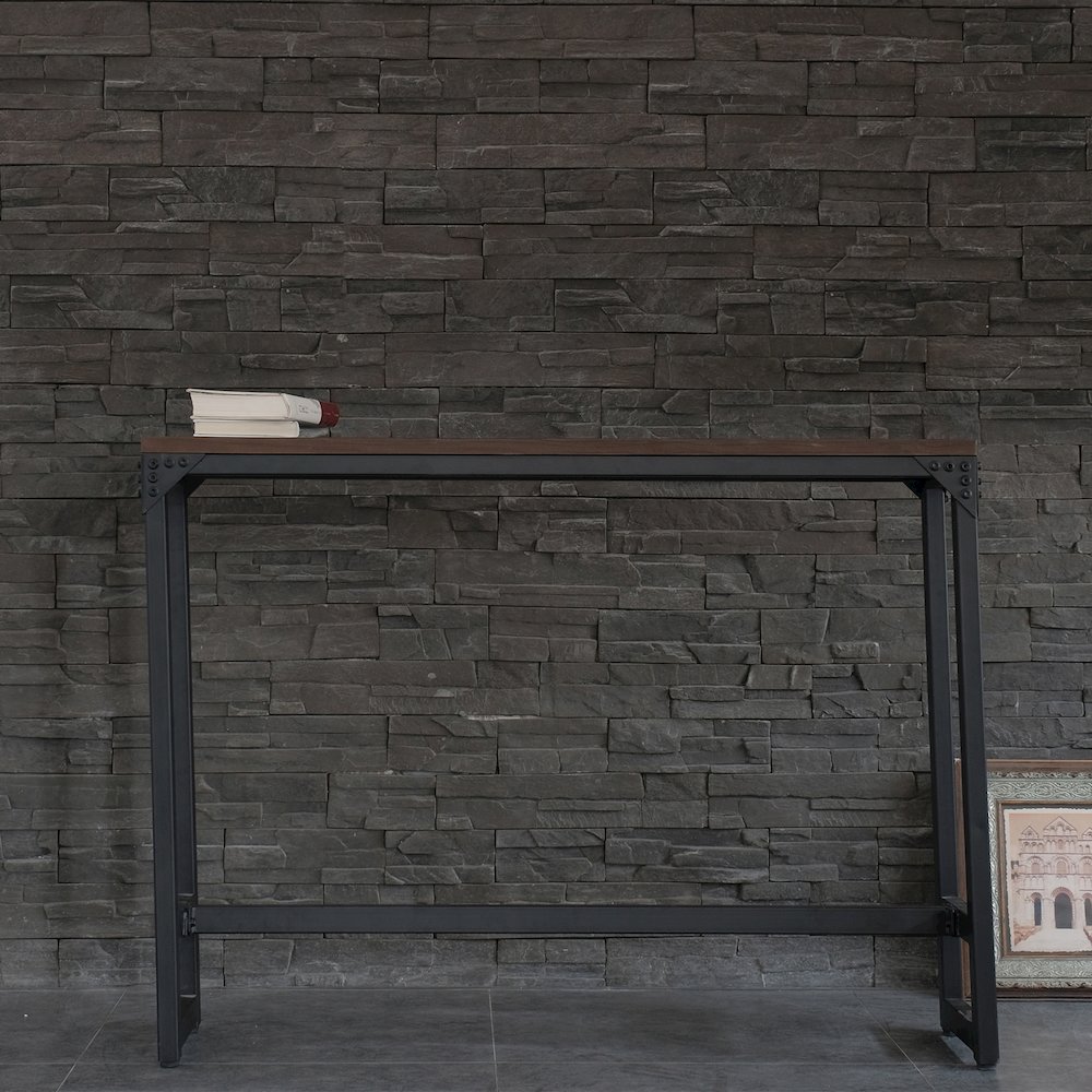Minimalist Contemporary Industrial Bar/Cocktail Logan Table. Picture 2