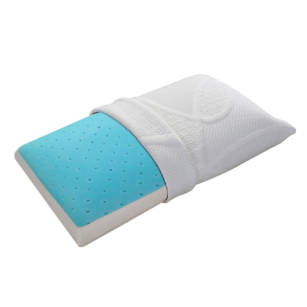 Hypoallergenic Cool Gel Layer and Soft Memory Foam Comfort Queen Size Pillow. Picture 2