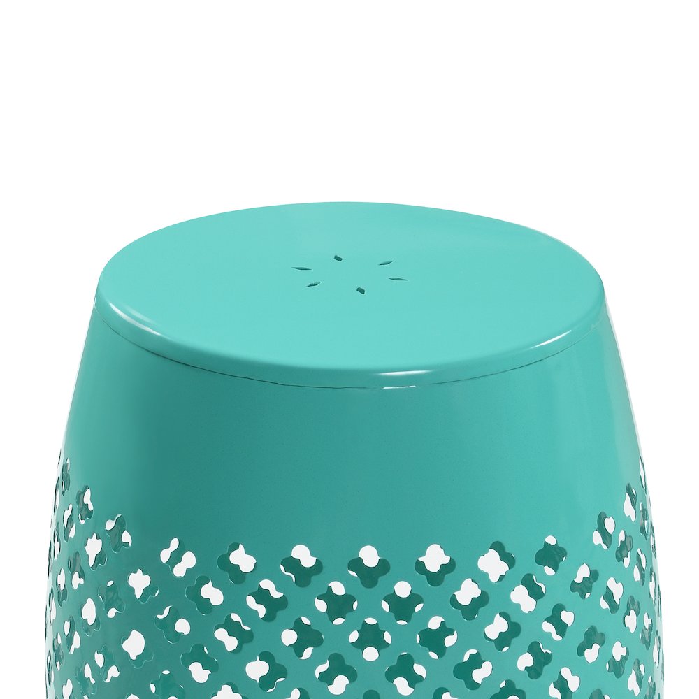 Outdoor Lace Cut Side Table, Green. Picture 2