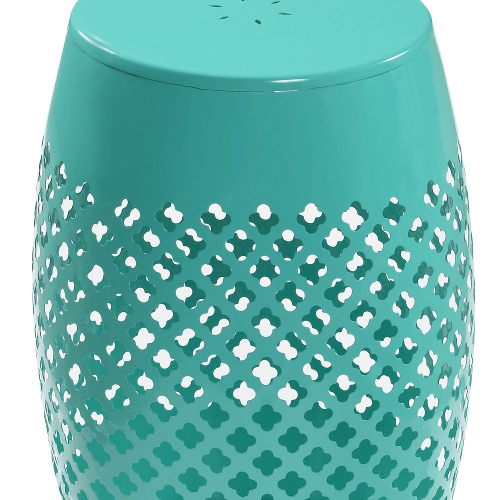 Outdoor Lace Cut Side Table, Green. Picture 4