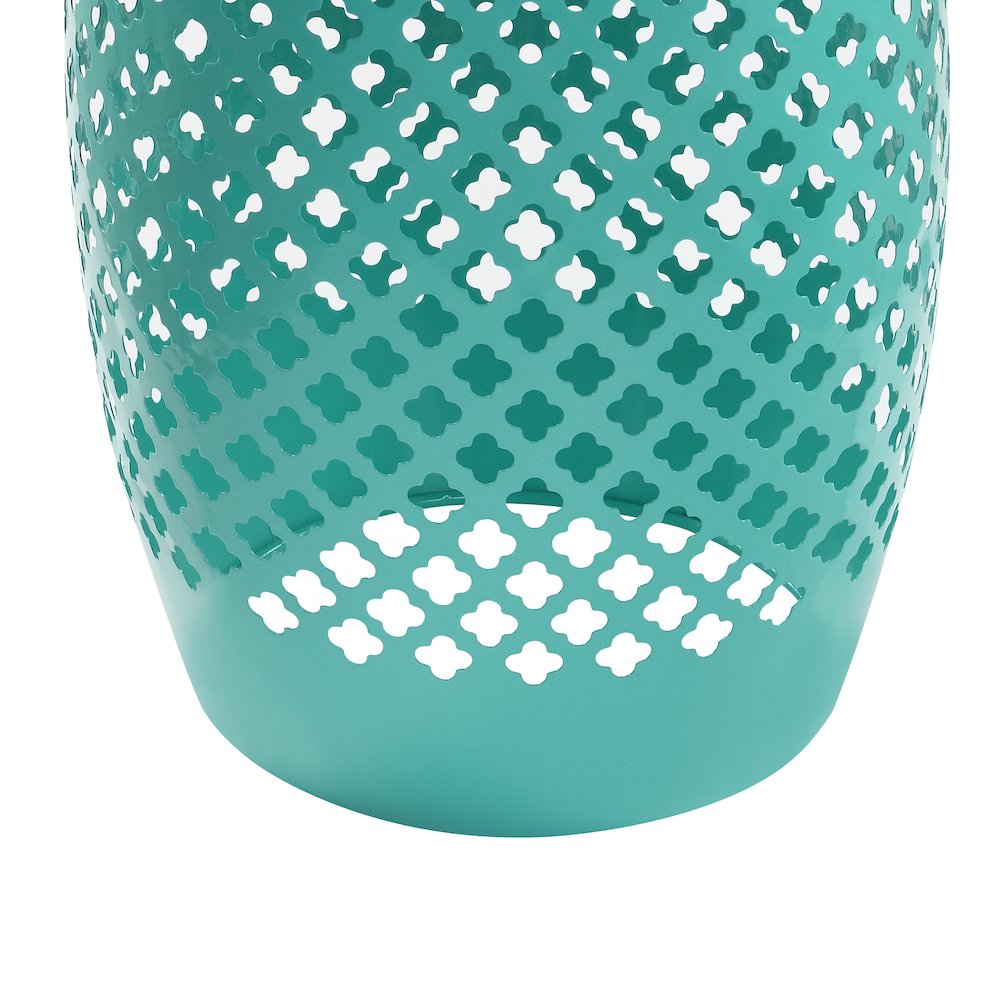 Outdoor Lace Cut Side Table, Green. Picture 5