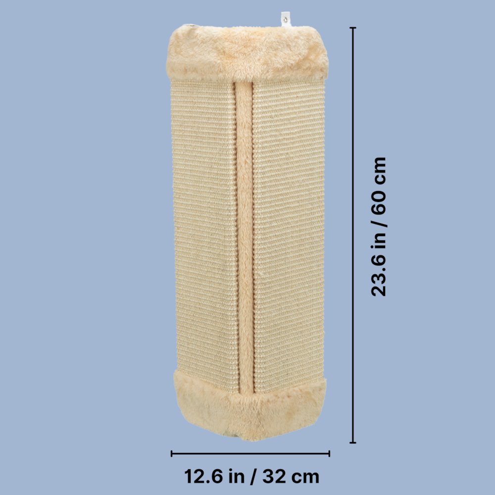 Wall Mount Sisal Scratching Board for Corners, Vertical Cat Scratcher, Beige. Picture 3