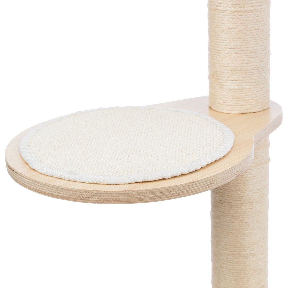 Mateo Wooden & Sisal 4-Level 54.3" Wall Mount Cat Tree, Scratching Posts & Condo. Picture 8