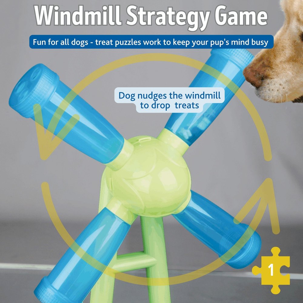 Dog Activity Windmill Strategy Game, Level 1, Beginner Dog Puzzle Toy. Picture 6