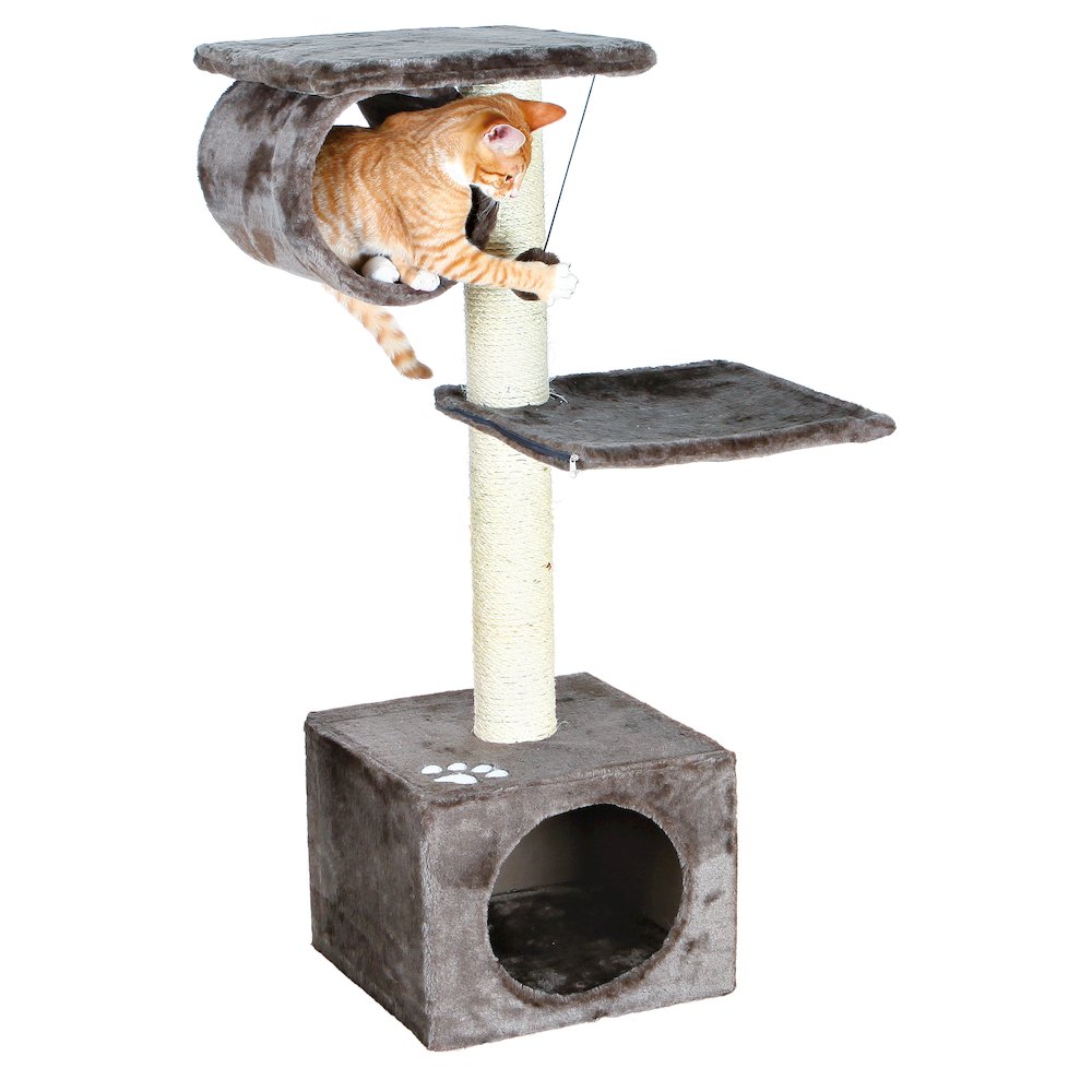 San Fernando Plush & Sisal 3-Level 41.7" Cat Tree, Scratching Posts & Condo. Picture 3