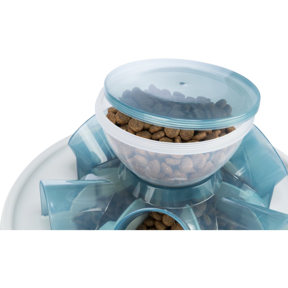 Tunnel Slow Feeder for Cats, Interactive Cat Toy, Pet Food Dispenser, Blue. Picture 8