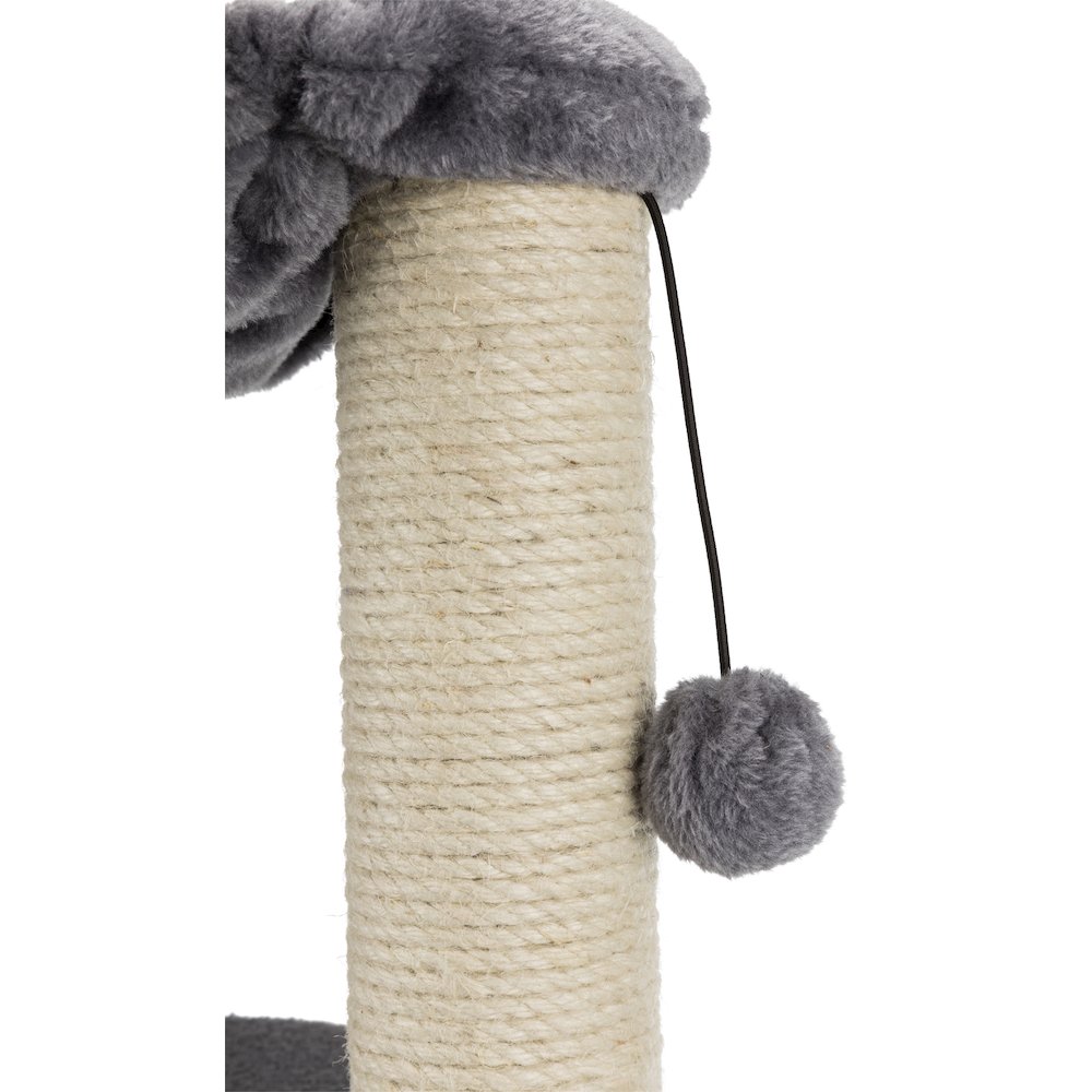 Baza Grande Plush & Sisal 24" Cat Tree, Cat Condo and Hammock, Cat Toy, Gray. Picture 7