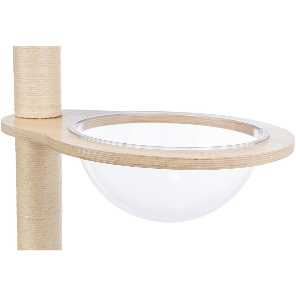 Mateo Wooden & Sisal 4-Level 54.3" Wall Mount Cat Tree, Scratching Posts & Condo. Picture 7