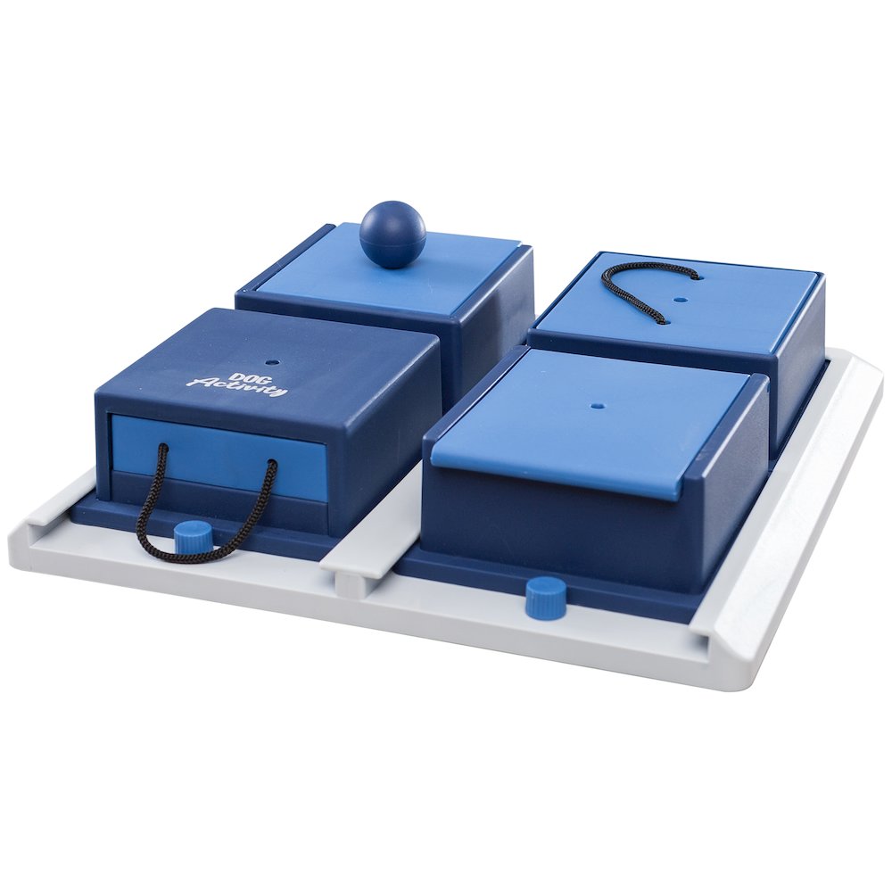 Dog Activity Poker Box 1 Strategy Game, Level 2 Dog Puzzle Toy, Treat Dispenser. Picture 1