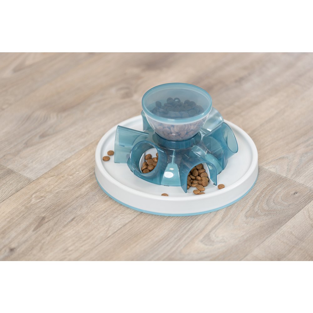 Tunnel Slow Feeder for Cats, Interactive Cat Toy, Pet Food Dispenser, Blue. Picture 6