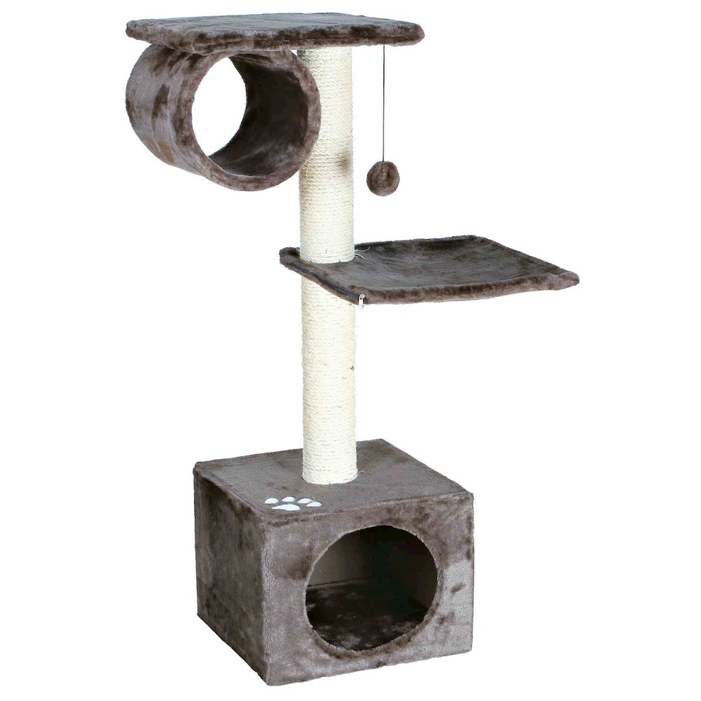 San Fernando Plush & Sisal 3-Level 41.7" Cat Tree, Scratching Posts & Condo. Picture 1