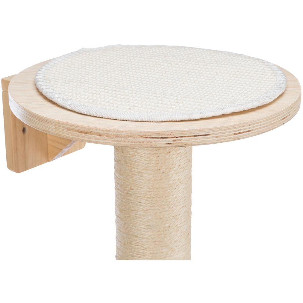 Mateo Wooden & Sisal 4-Level 54.3" Wall Mount Cat Tree, Scratching Posts & Condo. Picture 6