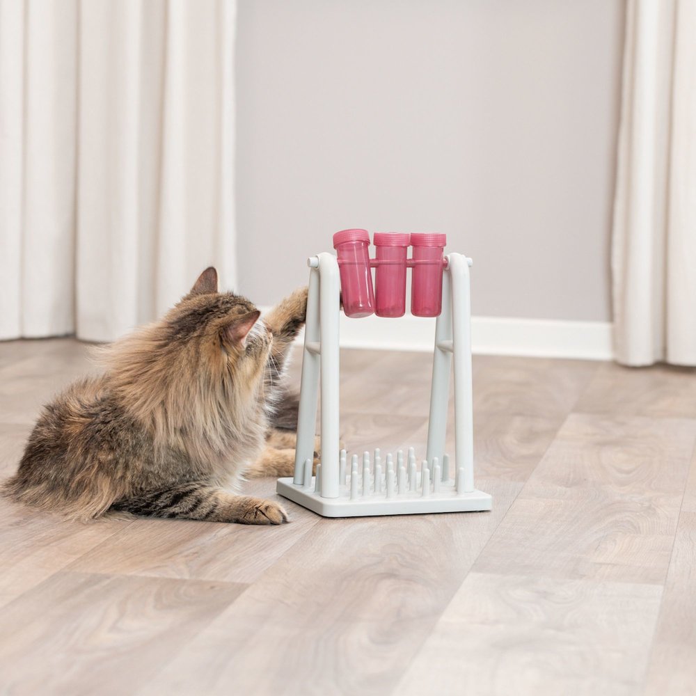 Mad Scientist Turn Around Strategy Game Cat Puzzle Toy, Treat Dispenser. Picture 3