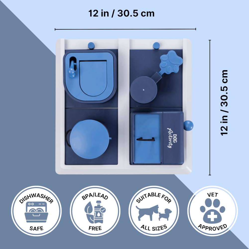 Dog Activity Poker Box 2 Strategy Game, Level 2 Dog Puzzle Toy, Treat Dispenser. Picture 4