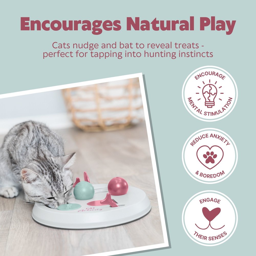 Flip Board Strategy Game for Cats, Puzzle Toy, Treat Dispenser, Interactive Play. Picture 5