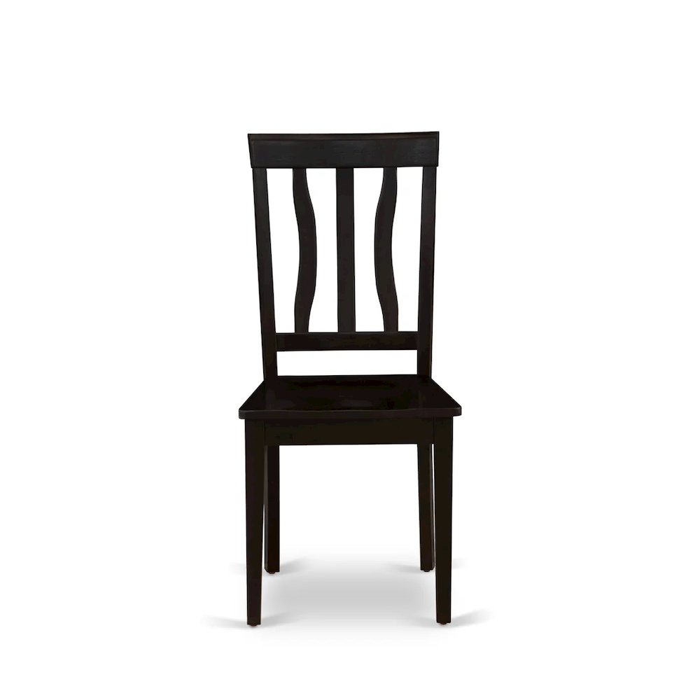 Antique Dining Room Chairs - Slat Back Wooden Seat Chairs, Set of 2. Picture 2
