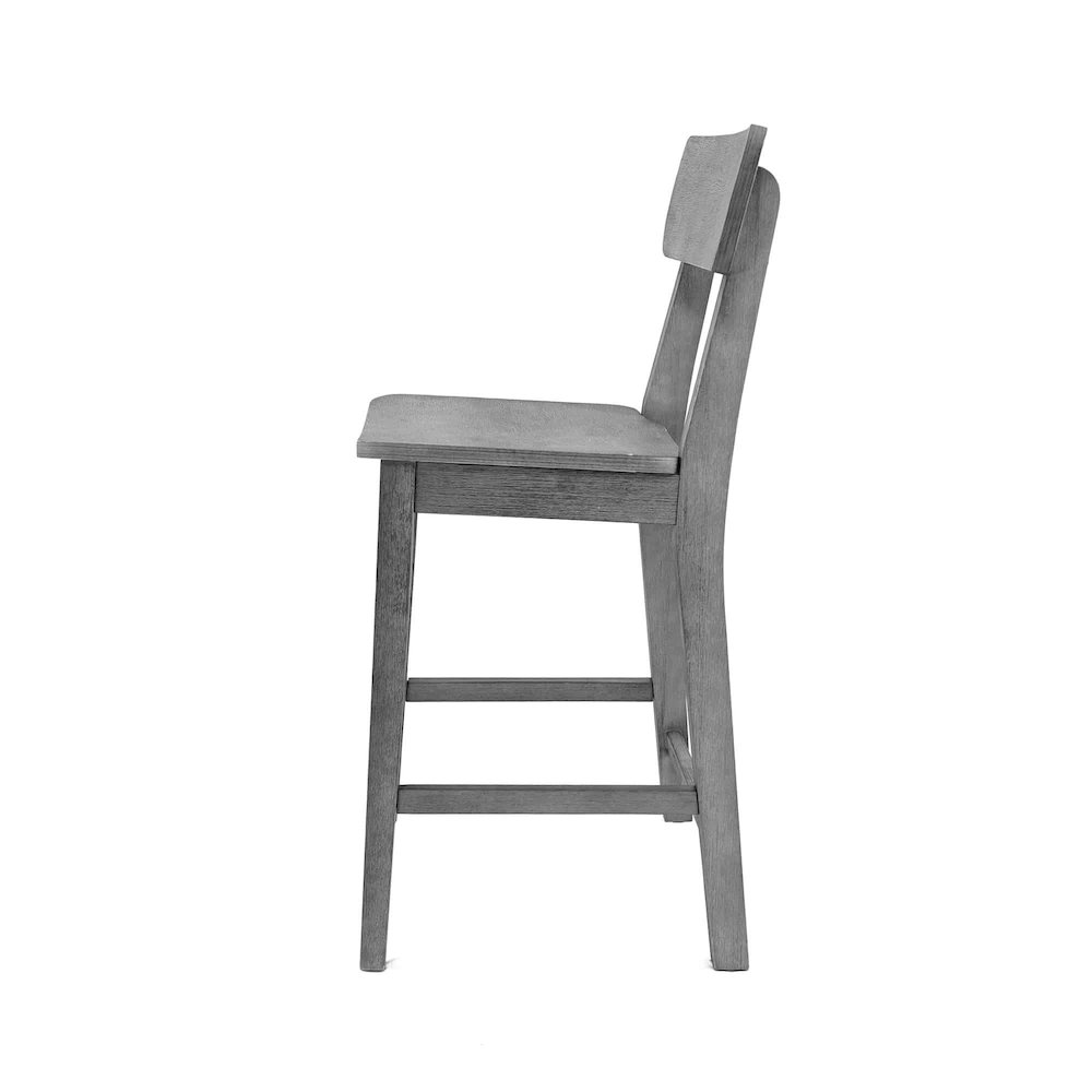 Torino Wood Counter Stool - Charcoal Grey. Picture 7
