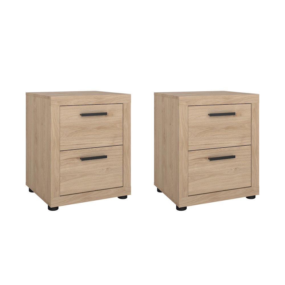 2 Drawer Nightstand - Set of 2. Picture 1
