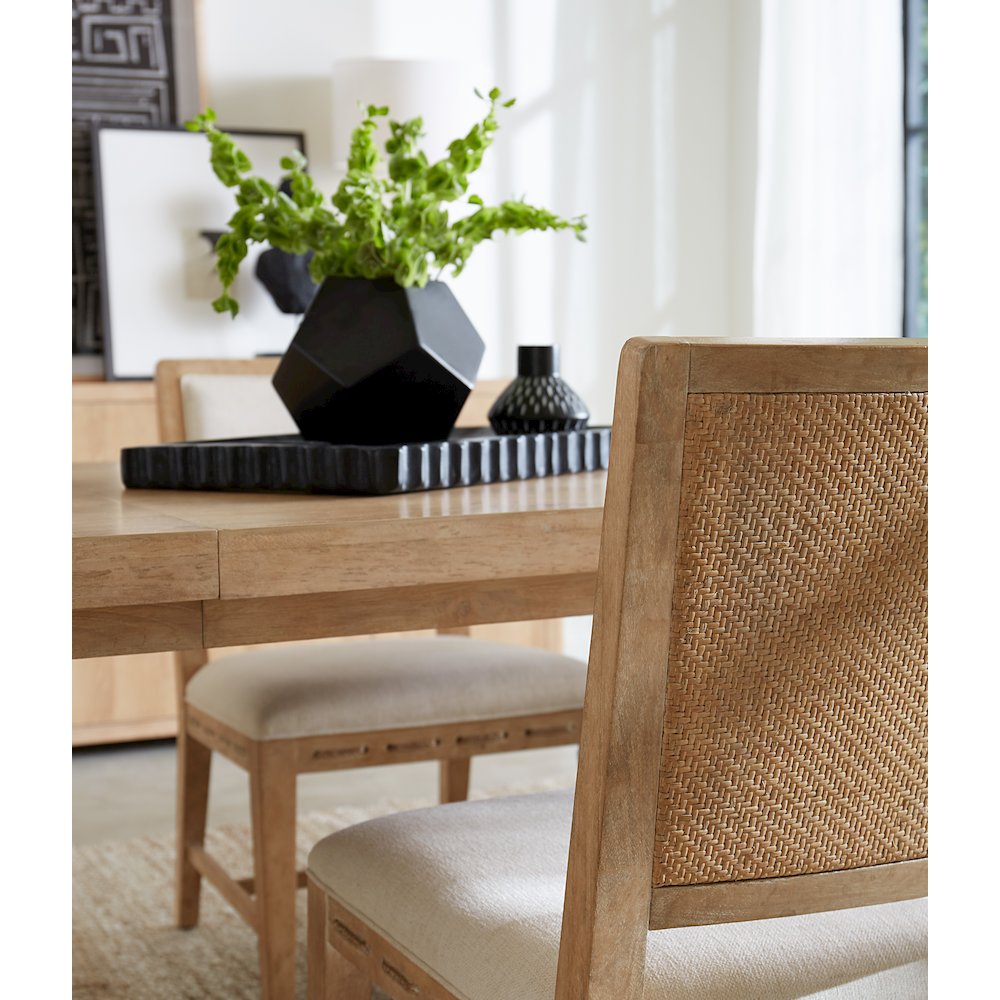 Retreat Cane Back Fabric Upholstered Side Chair in Beige by Hooker Furniture. Picture 4