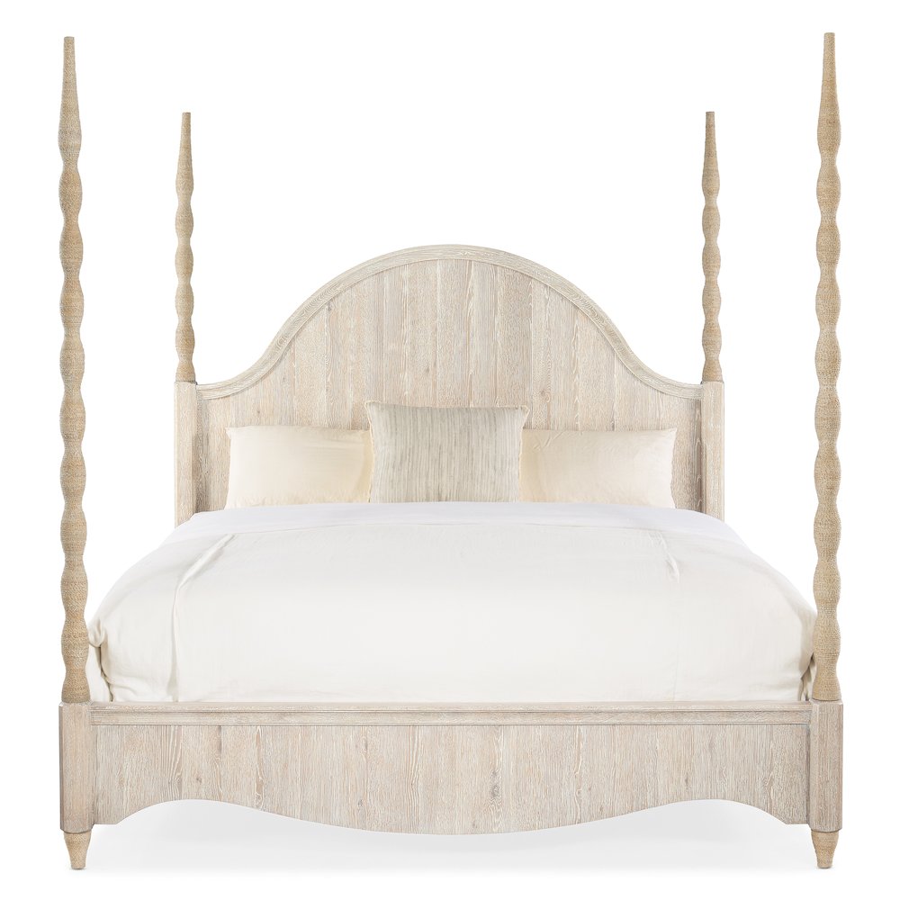 Hooker Furniture Serenity Jetty King Poster Bed in White Wood. Picture 2