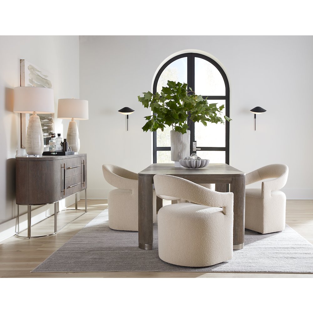 Modern Mood Fabric Upholstered Arm Chair in White by Hooker Furniture. Picture 6